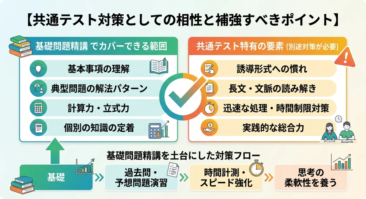 基礎問題精講と共通テスト対策の補完関係